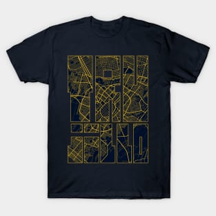 Trujillo, Peru City Map Typography - Gold Art Deco T-Shirt